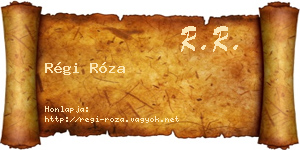 Régi Róza névjegykártya